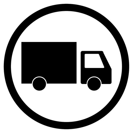 Lorry delivery icon. Truck transportation, cargo transport icon, vector illustrationのイラスト素材