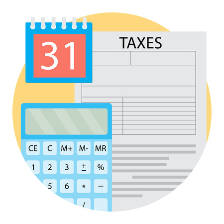 Taxation Day icon vector. Report finance accounting illustrationのイラスト素材