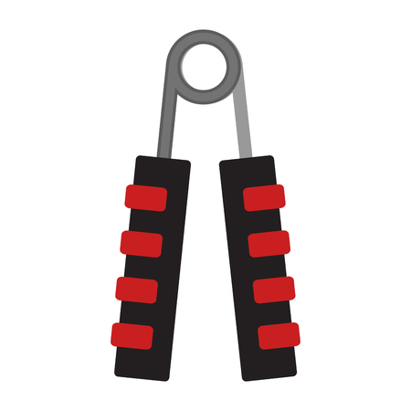 Expander for hand. Sport equipment for forearm. Vector illustrationのイラスト素材