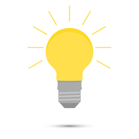 Light idea lamp vector. Concept inspiration creative, invention and innovation illustrationのイラスト素材