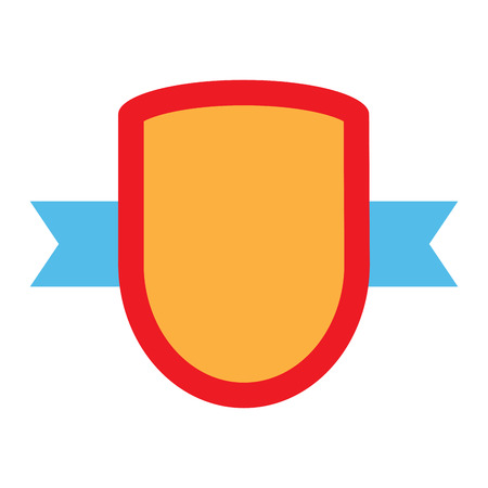 Shape of shield badge vector. Web quality insignia banner illustrationのイラスト素材