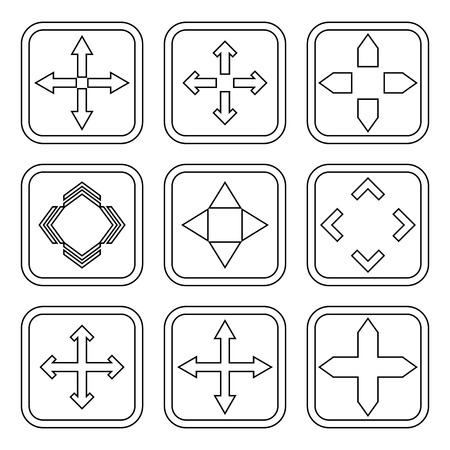 Web button zooming for programs and applications. Vector illustrationのイラスト素材
