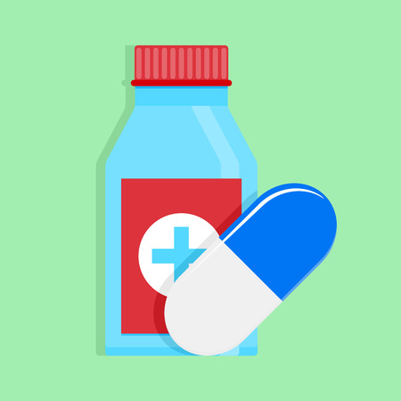 Medical medicine bottle illustration.のイラスト素材