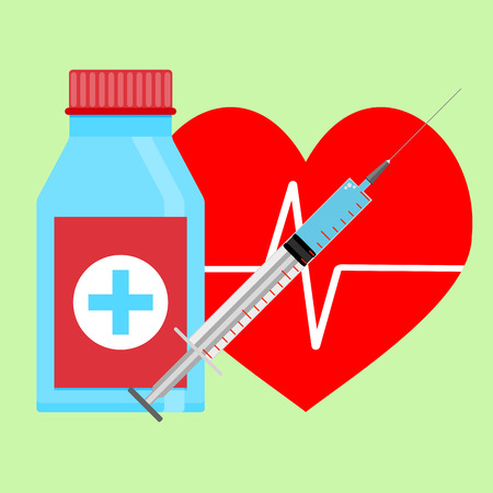 Medical cure for health heart.のイラスト素材