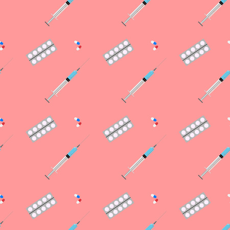 Medicine background hospital. Clinic concept modern seamless patternのイラスト素材