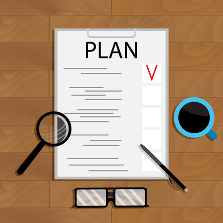 Business planning vector. Creative analysis and organization illustrationのイラスト素材