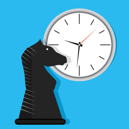 Time strategy vector. Organization tactical idea, effective process work time illustrationのイラスト素材