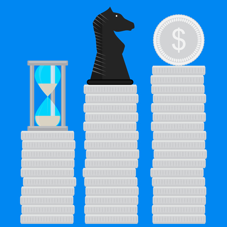Finance strategy concept. Solution for project, development and efficiency, vector illustrationのイラスト素材