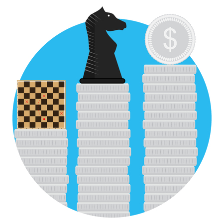 Tactical steps in business. Economic scheme method, vector illustrationのイラスト素材
