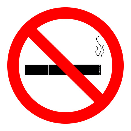Ban smoking icon. No cigarette sign, vector illustrationのイラスト素材