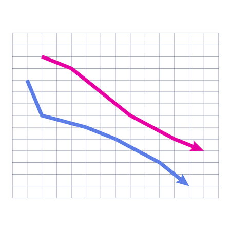 Element chart icon. Statistic infograph crisis economy, vector illustrationのイラスト素材