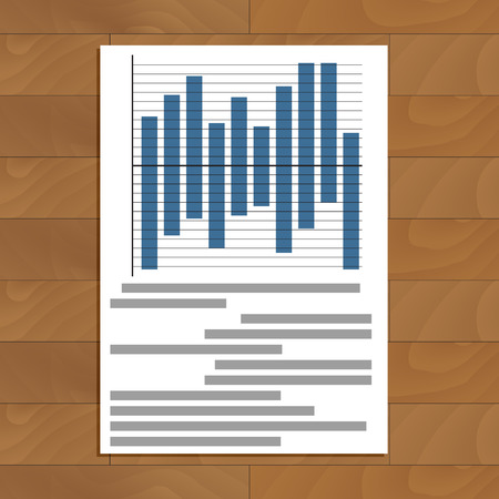 Business forecast for year. Marketing chart development, vector illustrationのイラスト素材