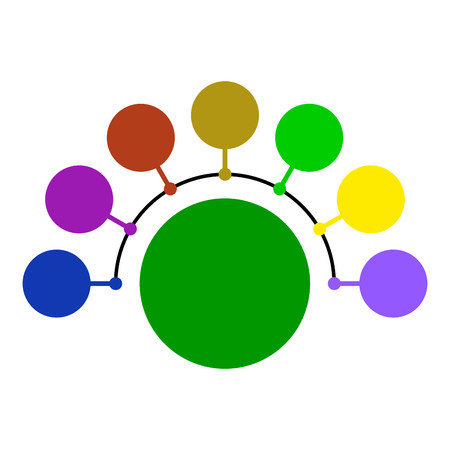 Circular scheme chart. Corporate diagram infochart element, vector illustrationのイラスト素材