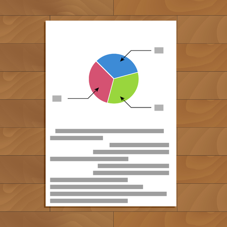 Pie chart parts. Economy pie diagram profit, chart and infograph. Vector illustrationのイラスト素材