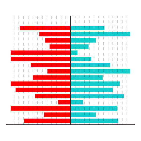 Icon chart color. Financial data info economic. Vector illustrationのイラスト素材