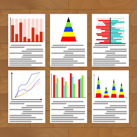 Financial papers. Statistics, finance, illustrationのイラスト素材