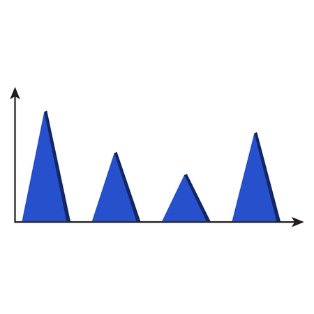 Triangle infographic template, color statistic 3d isometric,  illustrationのイラスト素材