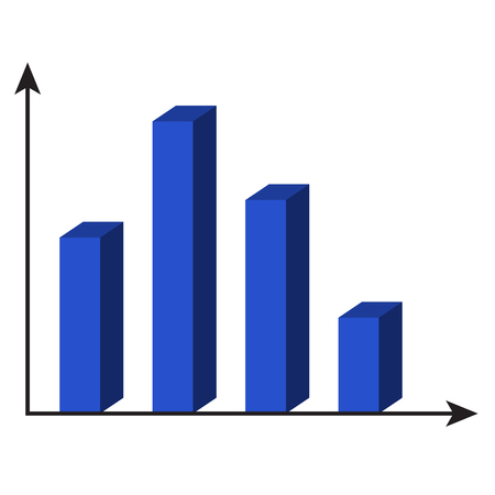 Template 3d chart. Info isometric element, illustrationのイラスト素材