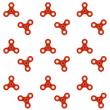 Seamless pattern with spinning wheel. Background with device spinner, addictive mechanical rotating spinner, vector illustrationのイラスト素材
