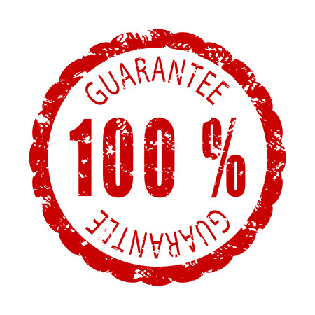 Guarantee rubber stamp. Vector warranty stamp, guarantee and satisfaction quality illustrationのイラスト素材