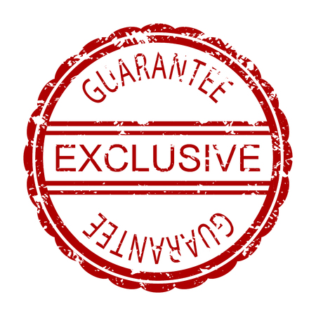 Exclusive guarantee rubber stamp vector Illustration of rubber seal, grunge exclusivity special advertising stampのイラスト素材