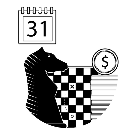 Tactical finance innovation illustration icon. Vector of development and organization strategyのイラスト素材
