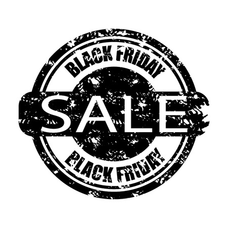Sale print black friday isolate on white. Vector sale texture imprint, print rubber stamp, shopping price black friday illustrationのイラスト素材
