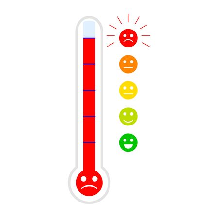 Level pain measurement. Vector pain rating, health meter ache, illness chart with smile illustrationのイラスト素材