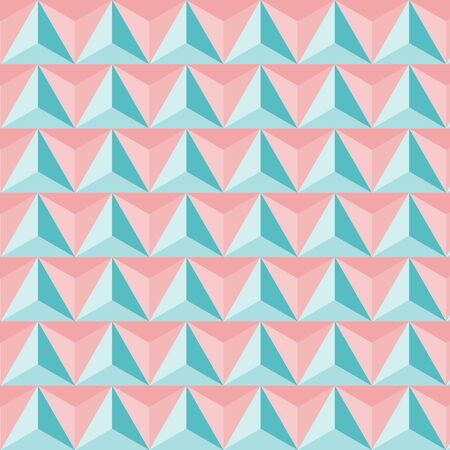 Pattern triangular colored vintage. Geometric pattern abstract, design triangular tile, triangle background retro, wallpaper style decoration. Vector illustrationのイラスト素材