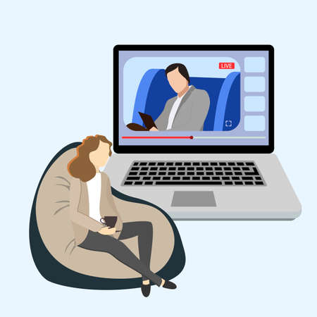 Online psychotherapy with patient, therapy mental illustration, help and consultation depression, psychology health, remote appointment psychologist, support patient and counseling vectorのイラスト素材