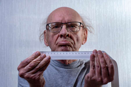 Elderly man Portret. Front view.の写真素材