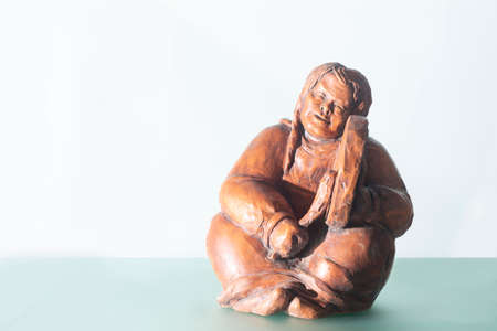 Clay shaman figure. Front viewのeditorial素材