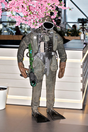 Diving suit pro Lifeguard In the premises of Simferopol airport. Crimea, Simferopol - 30 Oktober 2020のeditorial素材