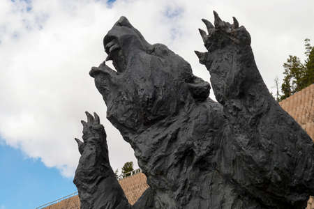 Statue of bear. Hunty-Mansiysk city, Russia - May 3, 2021のeditorial素材