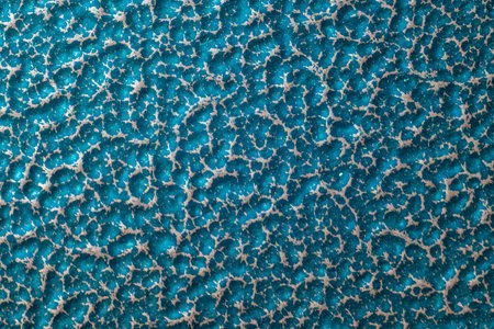 Background is iron bronze blue. art object.