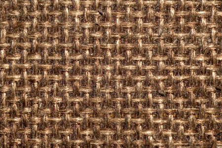 Dark Brown Canvas Macro Background. front view.