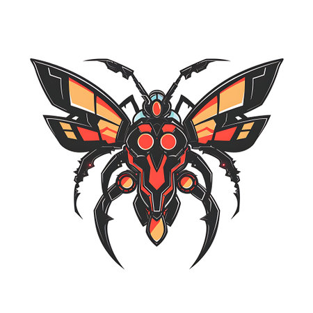 Mecha Insect logoのイラスト素材