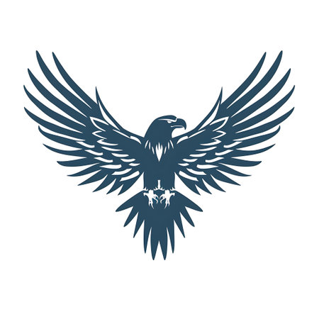 Majestic Eagle with Spread Wingsのイラスト素材