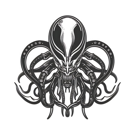 Alien Mecha with Tentaclesのイラスト素材