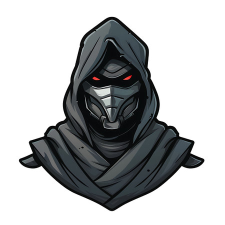 Cybernetic Ninja with Stealth Armorのイラスト素材