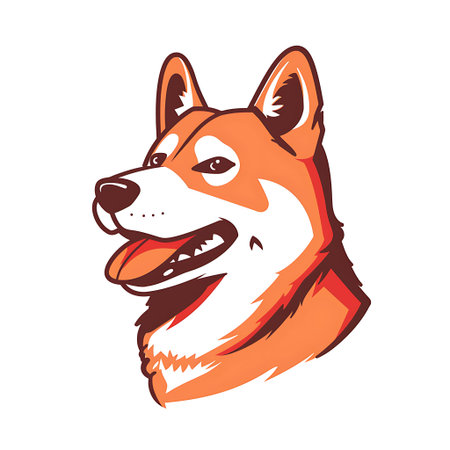 Dog with a Happy Expressionのイラスト素材