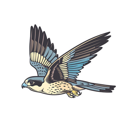 Falcon in Mid Dive .logoのイラスト素材