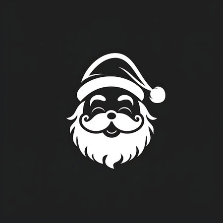 logo design of Santa Claus faceのイラスト素材
