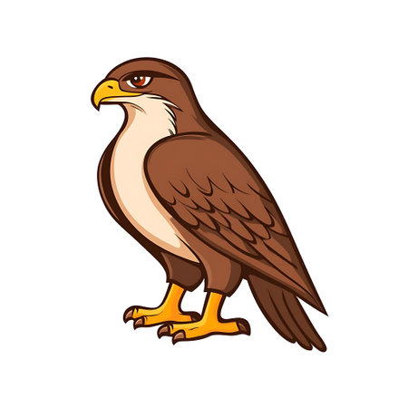 Falcon Emblem Logo cartoonのイラスト素材