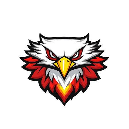 Falcon Warrior Logo Cartoonのイラスト素材