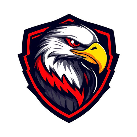 Falcon Warrior Logo Cartoonのイラスト素材