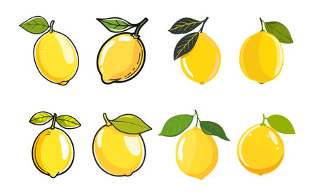 Lemon simple vector illustrationのイラスト素材