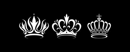 antique crown on a black backgroundのイラスト素材