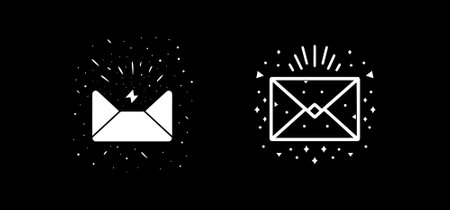open envelope with a letter popping outのイラスト素材