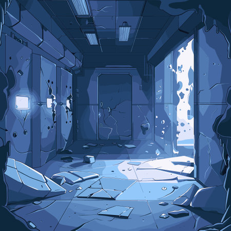 A room filled with cryogenic podsのイラスト素材